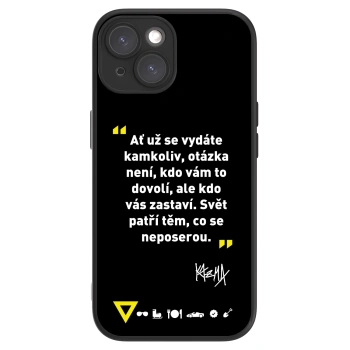 Picasee ULTIMATE CASE MagSafe pro Apple iPhone 15 - Kazma - SVĚT PATŘÍ TĚM, CO SE NEPOSEROU