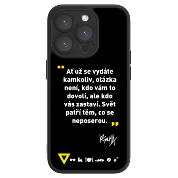 Picasee ULTIMATE CASE pro Apple iPhone 15 Pro - Kazma - SVĚT PATŘÍ TĚM, CO SE NEPOSEROU