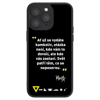 Picasee ULTIMATE CASE MagSafe pro Apple iPhone 15 Pro Max - Kazma - SVĚT PATŘÍ TĚM, CO SE NEPOSEROU