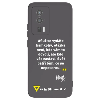 Picasee silikonový černý obal pro Xiaomi Poco F5 Pro 5G - Kazma - SVĚT PATŘÍ TĚM, CO SE NEPOSEROU