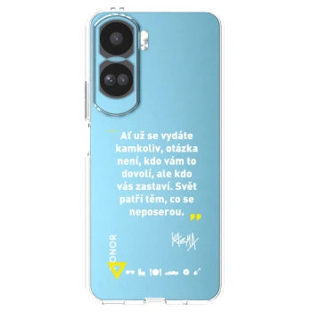 Picasee silikonový průhledný obal pro Honor 90 Lite 5G - Kazma - SVĚT PATŘÍ TĚM, CO SE NEPOSEROU