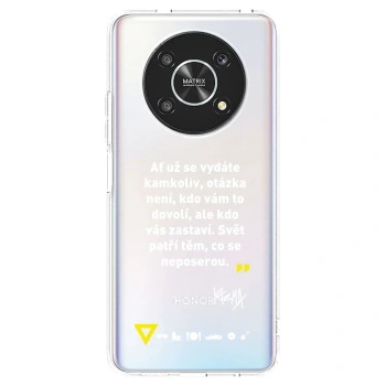 Picasee silikonový průhledný obal pro Honor Magic4 Lite 5G - Kazma - SVĚT PATŘÍ TĚM, CO SE NEPOSEROU