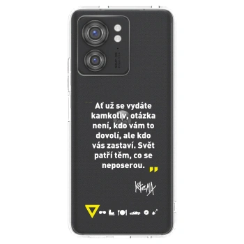 Picasee silikonový průhledný obal pro Motorola Edge 40 - Kazma - SVĚT PATŘÍ TĚM, CO SE NEPOSEROU