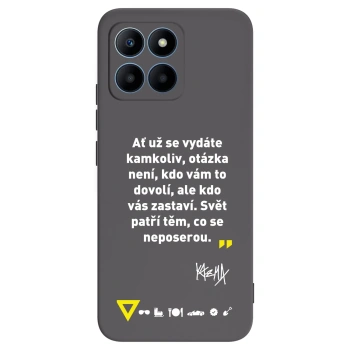 Picasee silikonový černý obal pro Honor 70 Lite - Kazma - SVĚT PATŘÍ TĚM, CO SE NEPOSEROU
