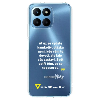 Picasee silikonový průhledný obal pro Honor 70 Lite - Kazma - SVĚT PATŘÍ TĚM, CO SE NEPOSEROU