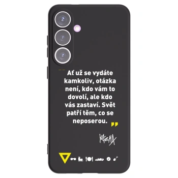 Picasee silikonový černý obal pro Samsung Galaxy S24+ S926B 5G - Kazma - SVĚT PATŘÍ TĚM, CO SE NEPOSEROU