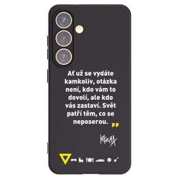 Picasee silikonový černý obal pro Samsung Galaxy S24 S921B 5G - Kazma - SVĚT PATŘÍ TĚM, CO SE NEPOSEROU
