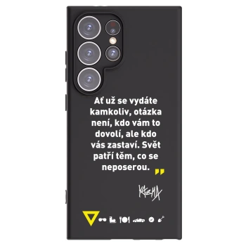 Picasee silikonový černý obal pro Samsung Galaxy S24 Ultra S928B 5G - Kazma - SVĚT PATŘÍ TĚM, CO SE NEPOSEROU