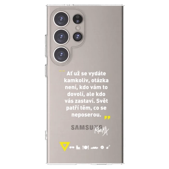 Picasee silikonový průhledný obal pro Samsung Galaxy S24 Ultra S928B 5G - Kazma - SVĚT PATŘÍ TĚM, CO SE NEPOSEROU