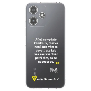 Picasee silikonový průhledný obal pro Xiaomi Redmi 12 5G - Kazma - SVĚT PATŘÍ TĚM, CO SE NEPOSEROU