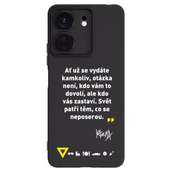 Picasee silikonový černý obal pro Xiaomi Redmi 13C 4G - Kazma - SVĚT PATŘÍ TĚM, CO SE NEPOSEROU