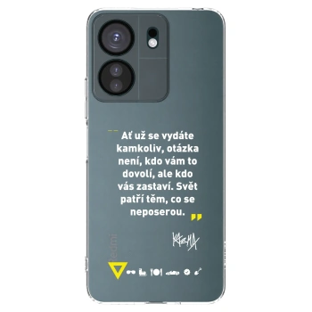 Picasee silikonový průhledný obal pro Xiaomi Redmi 13C 4G - Kazma - SVĚT PATŘÍ TĚM, CO SE NEPOSEROU