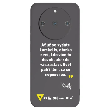 Picasee silikonový černý obal pro Realme 11 Pro+ - Kazma - SVĚT PATŘÍ TĚM, CO SE NEPOSEROU