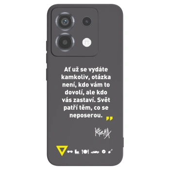 Picasee silikonový černý obal pro Xiaomi Poco X6 - Kazma - SVĚT PATŘÍ TĚM, CO SE NEPOSEROU