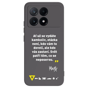 Picasee silikonový černý obal pro Xiaomi Poco X6 Pro - Kazma - SVĚT PATŘÍ TĚM, CO SE NEPOSEROU