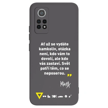 Picasee silikonový černý obal pro Xiaomi Redmi Note 12 Pro 4G - Kazma - SVĚT PATŘÍ TĚM, CO SE NEPOSEROU