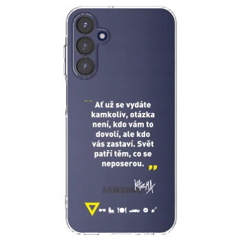 Picasee silikonový průhledný obal pro Samsung Galaxy A15 A155F 4G - Kazma - SVĚT PATŘÍ TĚM, CO SE NEPOSEROU