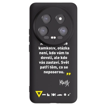 Picasee silikonový černý obal pro Xiaomi 14 Ultra - Kazma - SVĚT PATŘÍ TĚM, CO SE NEPOSEROU