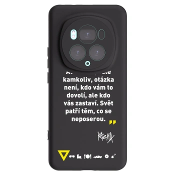 Picasee silikonový černý obal pro Honor Magic6 Pro - Kazma - SVĚT PATŘÍ TĚM, CO SE NEPOSEROU
