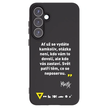 Picasee silikonový černý obal pro Samsung Galaxy A55 5G A556B - Kazma - SVĚT PATŘÍ TĚM, CO SE NEPOSEROU
