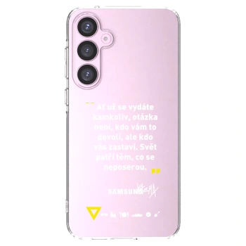 Picasee silikonový průhledný obal pro Samsung Galaxy A55 5G A556B - Kazma - SVĚT PATŘÍ TĚM, CO SE NEPOSEROU