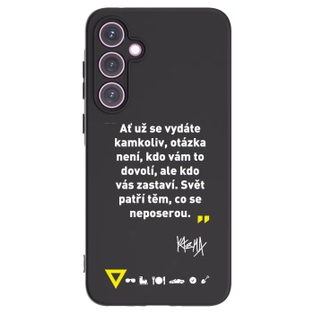 Picasee silikonový černý obal pro Samsung Galaxy A35 5G A356B - Kazma - SVĚT PATŘÍ TĚM, CO SE NEPOSEROU