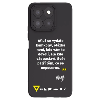 Picasee silikonový černý obal pro Honor X8b - Kazma - SVĚT PATŘÍ TĚM, CO SE NEPOSEROU