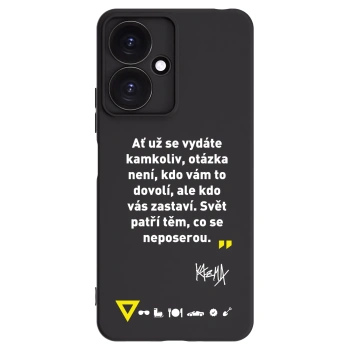 Picasee silikonový černý obal pro Xiaomi Redmi 13C 5G - Kazma - SVĚT PATŘÍ TĚM, CO SE NEPOSEROU