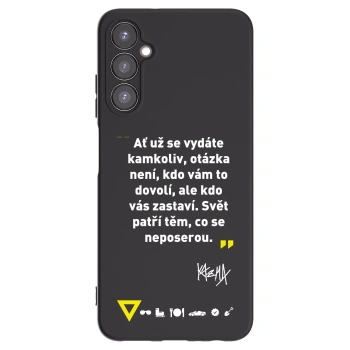 Picasee silikonový černý obal pro Samsung Galaxy A05s A057G - Kazma - SVĚT PATŘÍ TĚM, CO SE NEPOSEROU