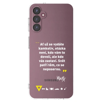 Picasee silikonový průhledný obal pro Samsung Galaxy A05s A057G - Kazma - SVĚT PATŘÍ TĚM, CO SE NEPOSEROU