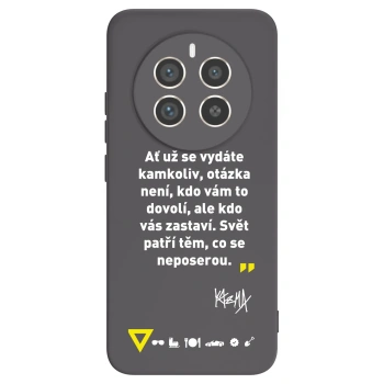 Picasee silikonový černý obal pro Realme 12 Pro 5G - Kazma - SVĚT PATŘÍ TĚM, CO SE NEPOSEROU
