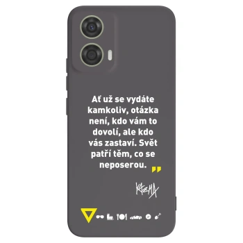 Obal pro Motorola Moto G24 - Kazma - SVĚT PATŘÍ TĚM, CO SE NEPOSEROU