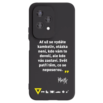 Picasee silikonový černý obal pro Honor 200 Lite - Kazma - SVĚT PATŘÍ TĚM, CO SE NEPOSEROU