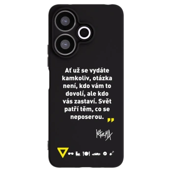 Picasee silikonový černý obal pro Xiaomi Redmi 13 4G - Kazma - SVĚT PATŘÍ TĚM, CO SE NEPOSEROU