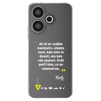 Picasee silikonový průhledný obal pro Xiaomi Redmi 13 4G - Kazma - SVĚT PATŘÍ TĚM, CO SE NEPOSEROU