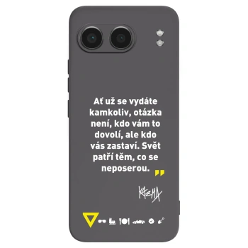 Picasee silikonový černý obal pro OnePlus Nord 4 - Kazma - SVĚT PATŘÍ TĚM, CO SE NEPOSEROU