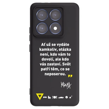 Picasee silikonový černý obal pro Xiaomi 14T Pro - Kazma - SVĚT PATŘÍ TĚM, CO SE NEPOSEROU