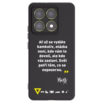 Picasee silikonový černý obal pro Xiaomi 14T - Kazma - SVĚT PATŘÍ TĚM, CO SE NEPOSEROU
