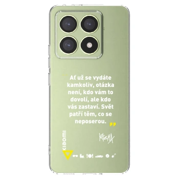 Picasee silikonový průhledný obal pro Xiaomi 14T - Kazma - SVĚT PATŘÍ TĚM, CO SE NEPOSEROU