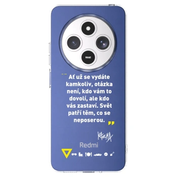 Picasee silikonový průhledný obal pro Xiaomi Redmi 14C - Kazma - SVĚT PATŘÍ TĚM, CO SE NEPOSEROU