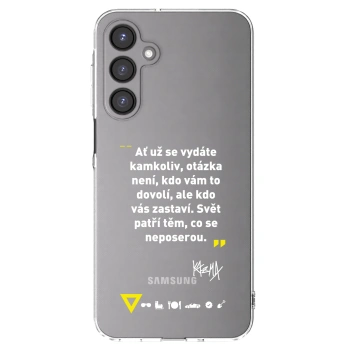 Picasee silikonový průhledný obal pro Samsung Galaxy A16 5G - Kazma - SVĚT PATŘÍ TĚM, CO SE NEPOSEROU