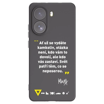Picasee silikonový černý obal pro Xiaomi Poco X7 - Kazma - SVĚT PATŘÍ TĚM, CO SE NEPOSEROU