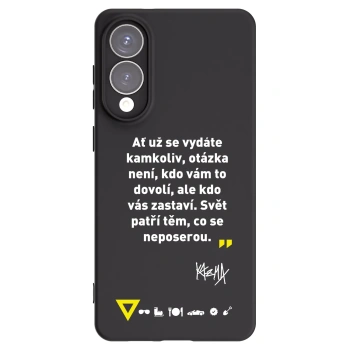 Picasee silikonový černý obal pro Samsung Galaxy S25 Edge 5G - Kazma - SVĚT PATŘÍ TĚM, CO SE NEPOSEROU