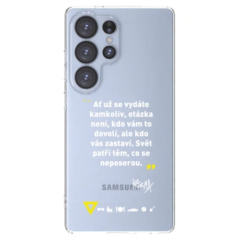 Picasee silikonový průhledný obal pro Samsung Galaxy S25 Ultra 5G - Kazma - SVĚT PATŘÍ TĚM, CO SE NEPOSEROU
