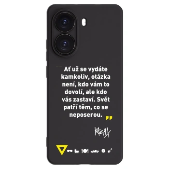 Picasee silikonový černý obal pro Xiaomi Poco X7 Pro 5G - Kazma - SVĚT PATŘÍ TĚM, CO SE NEPOSEROU