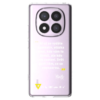 Picasee silikonový průhledný obal pro Xiaomi Redmi Note 14 Pro 4G - Kazma - SVĚT PATŘÍ TĚM, CO SE NEPOSEROU