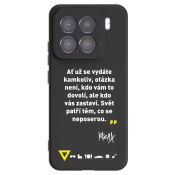 Picasee silikonový černý obal pro Xiaomi 15 - Kazma - SVĚT PATŘÍ TĚM, CO SE NEPOSEROU