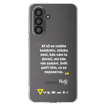 Picasee silikonový průhledný obal pro Samsung Galaxy A36 5G - Kazma - SVĚT PATŘÍ TĚM, CO SE NEPOSEROU