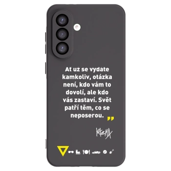 Picasee silikonový černý obal pro Samsung Galaxy A26 5G A266B - Kazma - SVĚT PATŘÍ TĚM, CO SE NEPOSEROU