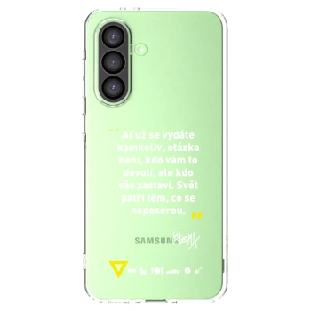 Picasee silikonový průhledný obal pro Samsung Galaxy A26 5G A266B - Kazma - SVĚT PATŘÍ TĚM, CO SE NEPOSEROU